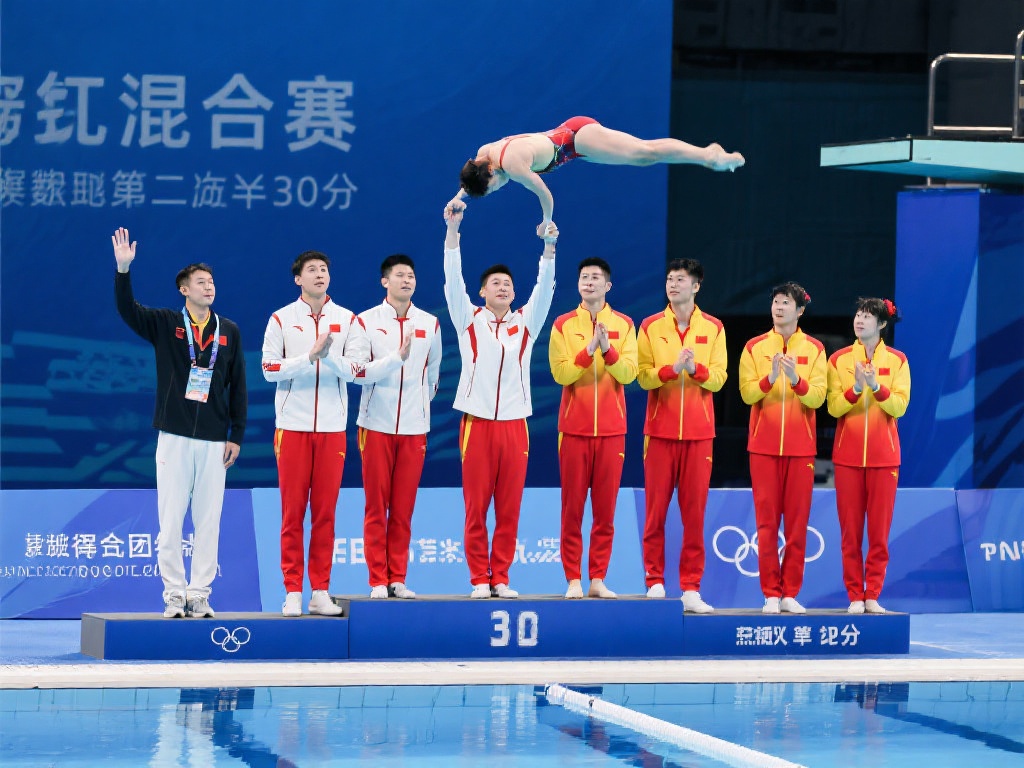 据现场数据统计，中国队在混合团体赛中的总